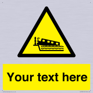 Custom warning grounding narrow boat on lock cill